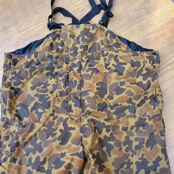 Vintage Stearns Duck Hunting Bouyant Camo Bib Overalls Pants PFD FB-7081 Mens XL - Picture 12 of 16
